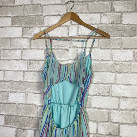 Anthropologie Pins & Needles Multicolored Open Back Hi-Low Sundress Size M - Picture 7 of 16